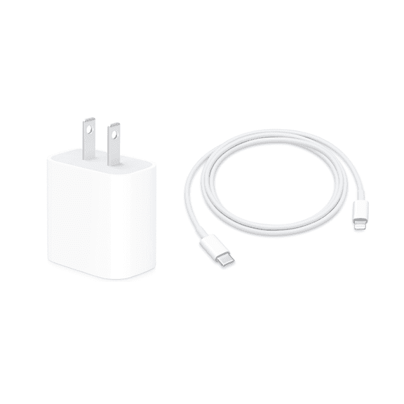 Open Box Apple 20W USB-C Power Adapter with USB-C to Lightning Cable (1 m)