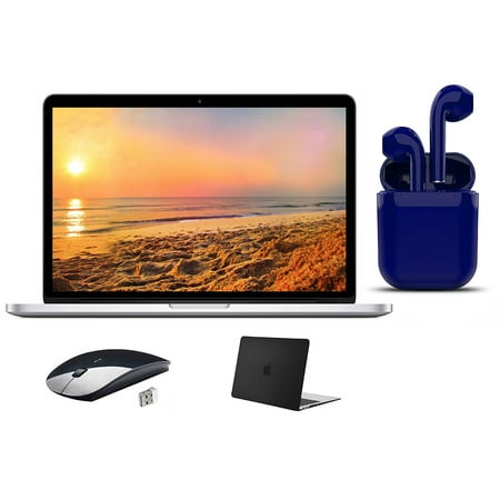 Open Box Apple MacBook Pro 13.3-inch Intel Core i5 8GB RAM Mac OS 128GB SSD Bundle: USA Essentials Bluetooth/Wireless Airbuds, Black Case, Wireless Mouse By Certified 2 Day Express