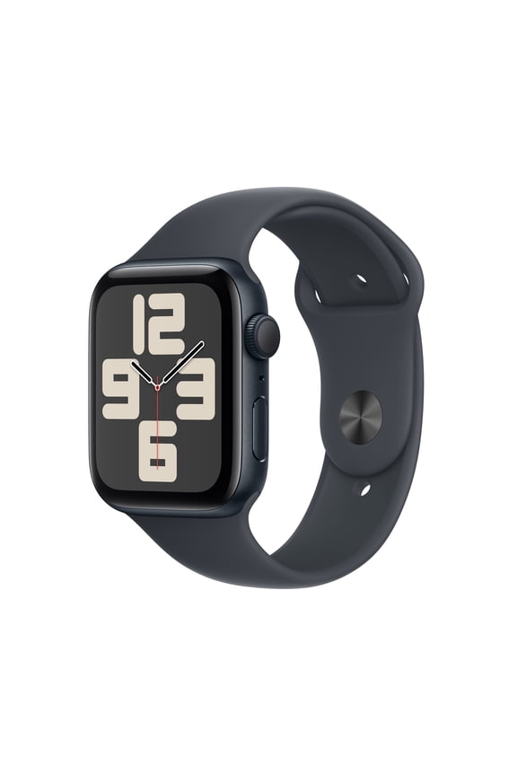 Open Box Apple Watch SE (2nd Gen) [GPS 44mm] Smartwatch with Midnight Aluminum Case with Midnight Sport Band - S/M