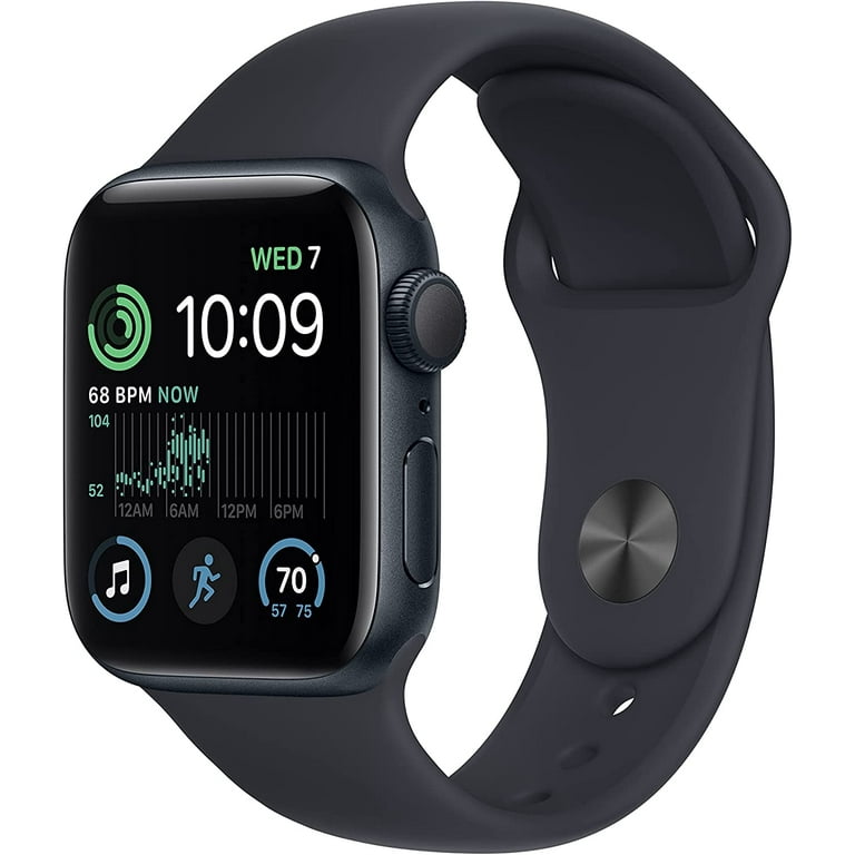 Open Box Apple Watch SE 2nd Generation GPS 44mm Midnight Aluminum Case Midnight Sport Band Walmart
