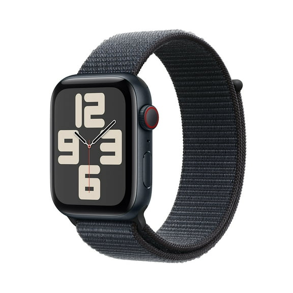Open Box Apple Watch SE 2nd Generation (GPS+Cellular) 44mm Aluminum Case with Ink Sport Loop - Midnight (2024