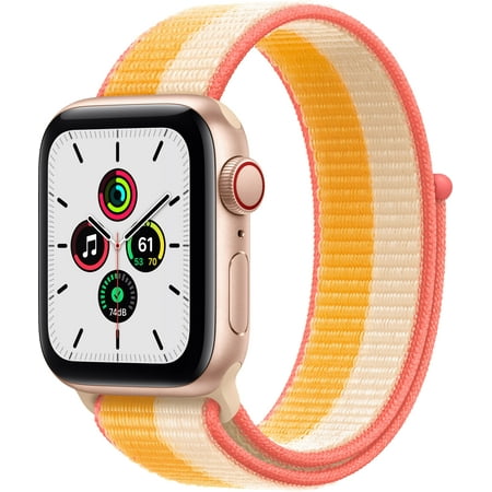 Open Box Apple Watch SE Cell 40mm Gold Aluminum - Maize Sport Loop MKQP3LL/A