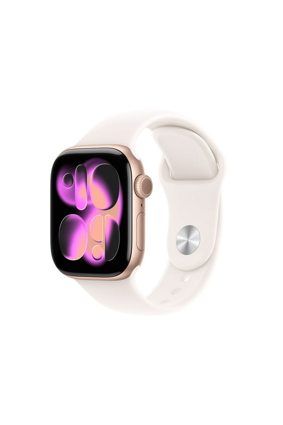 Open Box Apple Watch Series 11 GPS 42mm Rose Gold Aluminum Case with Light Blush Sport Band - S/M