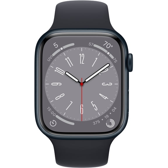 (Open Box) Apple Watch Series 8 GPS 45mm Alum Case Midnight Sport Band MNUL3LL/A