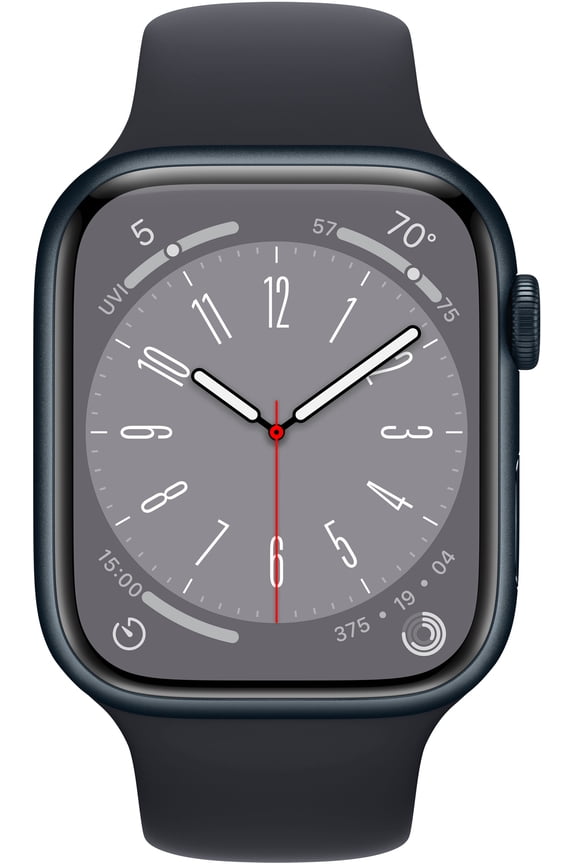 (Open Box) Apple Watch Series 8 GPS 45mm Alum Case Midnight Sport Band MNUL3LL/A