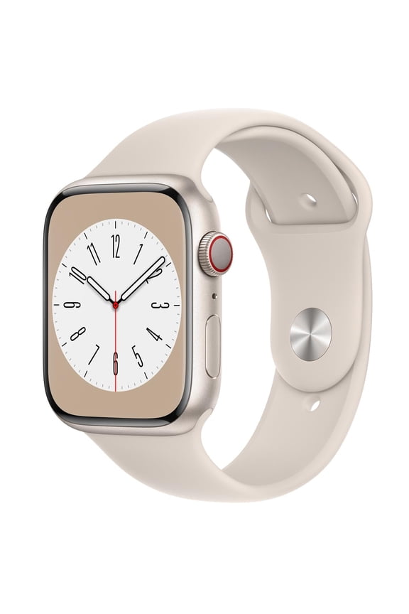(Open Box) Apple Watch Series 8 (GPS + Cellular) 45mm Starlight Aluminum Case/Starlight Band