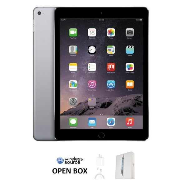 Open Box Apple ipad air 2nd Generation 128 GB Wi-Fi+Cellular Space Gray