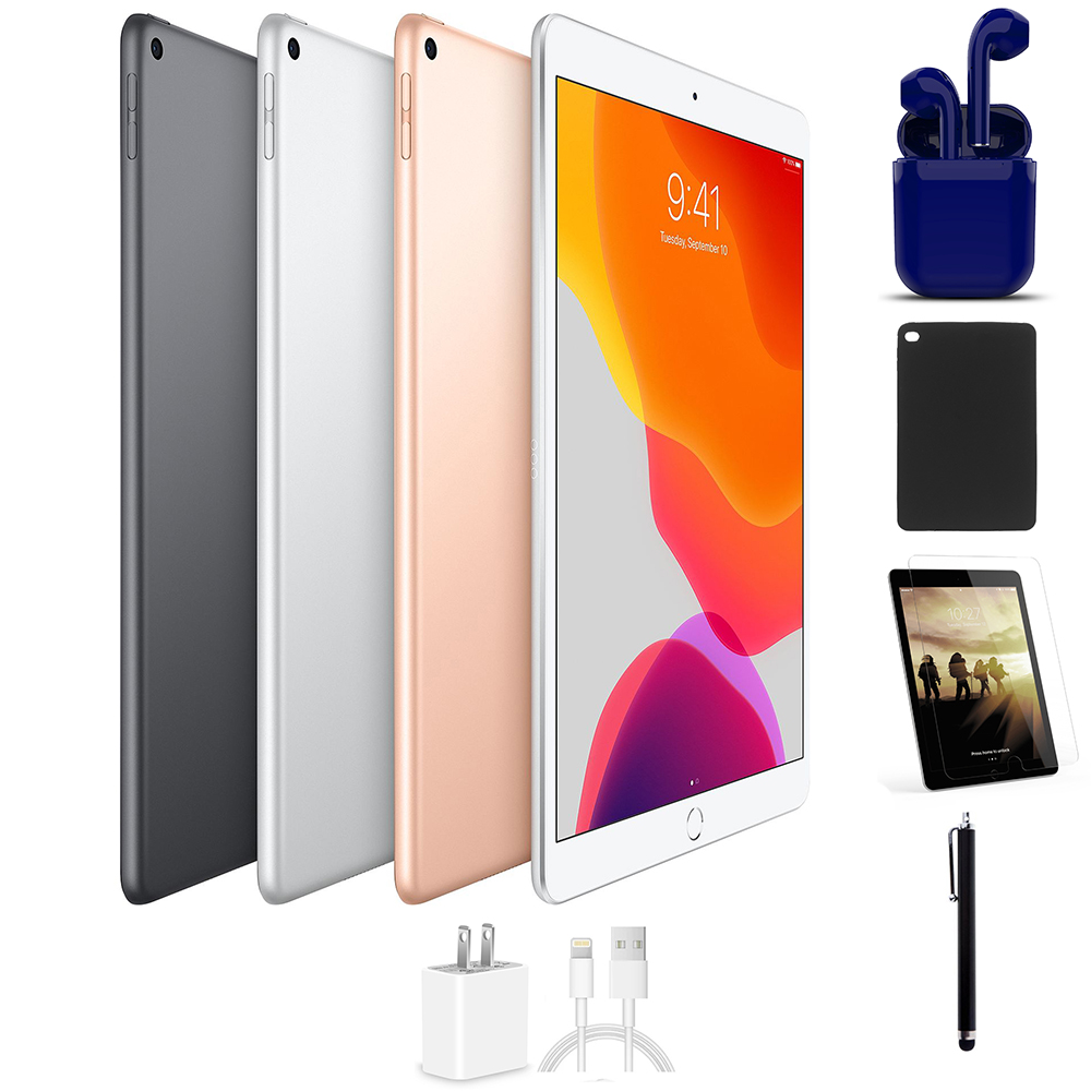 Open Box | Apple iPad Air 3 | 10.5-inch Retina Display | 64GB | Latest OS, Wi-Fi Only, Bundle: Case, Pre-Installed Tempered Glass, Bluetooth Headset, Stylus Pen, Rapid Charger - image 1 of 12