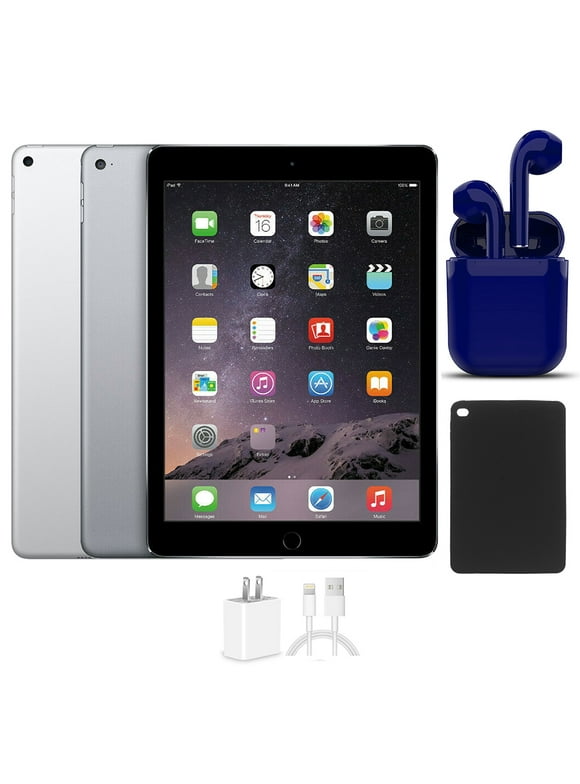 Open Box | Apple iPad Air | 9.7-inch | 32GB | Wi-Fi Only | Bundle: USA Essentials Bluetooth/Wireless Airbuds, Case, Rapid Charger By Certified 2 Day Express