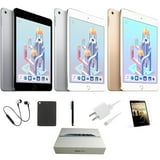 Open Box | Apple iPad Mini 4 | 7.9-inch Retina Display | 32GB | Latest OS, Wi-Fi Only, Bundle: Case, Pre-Installed Tempered Glass, Bluetooth Headset, Stylus Pen, Rapid Charger