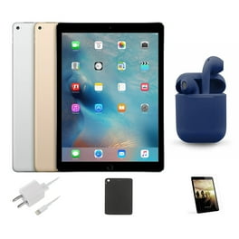 Open Box Apple iPad Pro 12.9 inch 128GB Wi Fi 4G Unlocked Bundle Pre Installed Tempered Glass Case Charger Bluetooth Wireless Airbuds