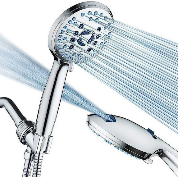 Open Box AquaCare High Pressure 8-mode Handheld Shower Head Anti-clog Nozzles Power Wash