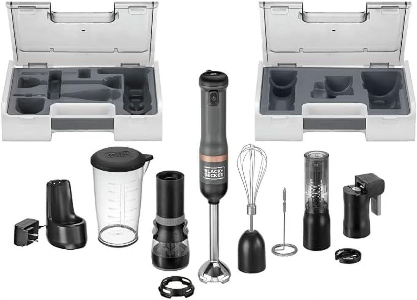 Black & Decker BCKM1016KS01 Kitchen Wand Variable Speed Lithium-Ion 6-in-1 Cordless Grey Kitchen Multi-Tool Kit