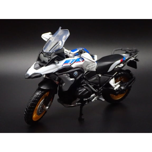 Open Box BMW R 1250 GS SPORTS BIKE MOTORCYCLE WHITE 1/18 SCALE DIORAMA DIECAST MODEL BIKE