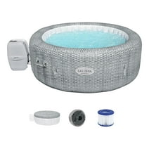 Open Box Bestway SaluSpa Honolulu AirJet Inflatable Hot Tub with 140 Jets, Gray