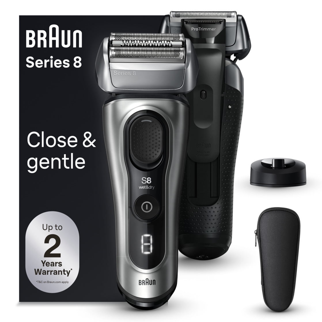 Open Box Braun Series 8 8517s Wet & Dry Men's Electric Foil Shaver