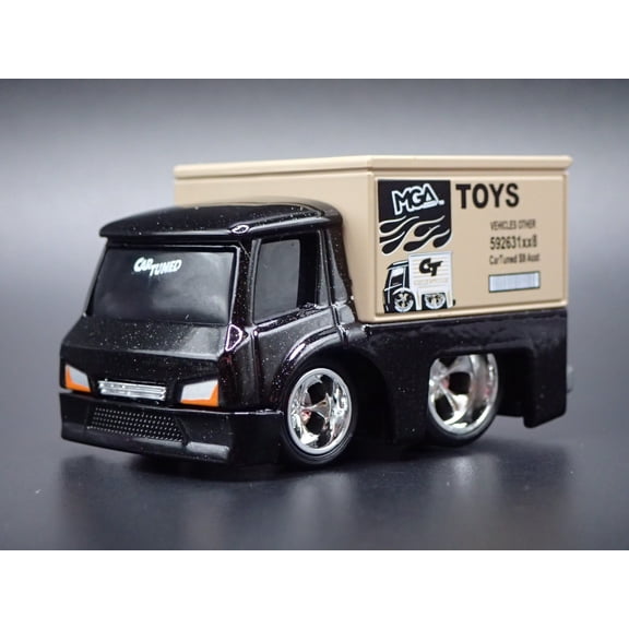 Open Box CT CAR TUNED BOX TRUCK BLACK 1/64 SCALE COLLECTIBLE DIORAMA DIECAST MODEL CAR
