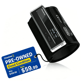 Open Box Checkme 3-in-1 Upper Arm Blood Pressure Monitor with AI EKG/ECG Analysis & WiFi Connectivity