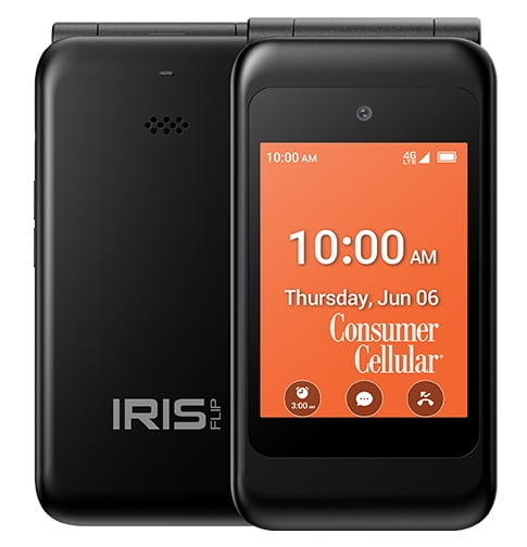 Open Box Consumer Cellular, Iris Easy Flip, Gray