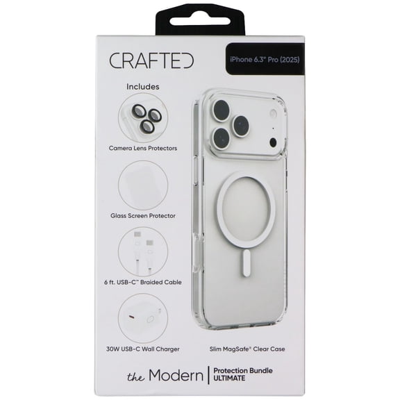 Open Box Crafted 5-in-1 Protection Bundle ULTIMATE for Apple iPhone 17 Pro - Clear