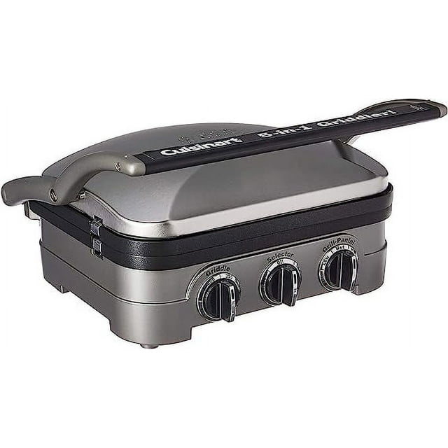 Open Box Cuisinart Griddler Gourmet 5 in 1 Countertop Griddle & Grill