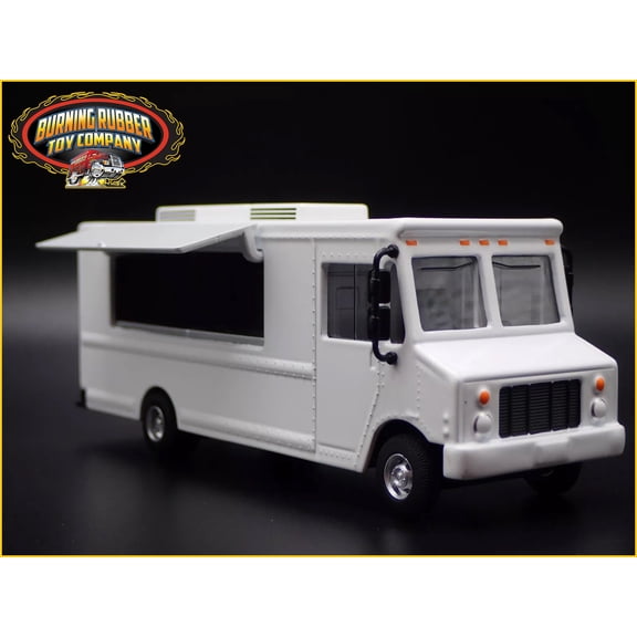 Open Box DELIVERY STEP VAN FOOD TRUCK WHITE 1:64 SCALE COLLECTIBLE DIECAST MODEL CAR