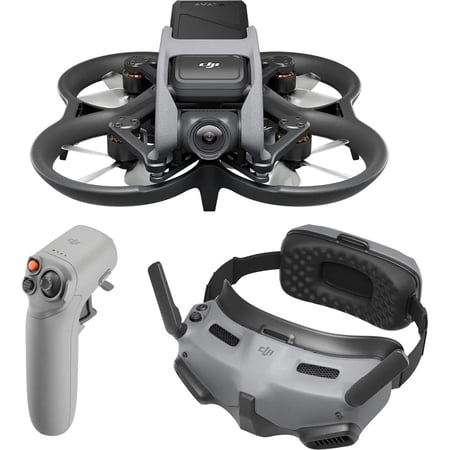 Open Box DJI Avata Explorer Combo - First-Person View Drone with Camera, UAV Quadcopter with 4K Stabilized Video, 155 Degrees FOV, Emergency Brake and Hover, New RC Motion 2 and Goggles Integra )