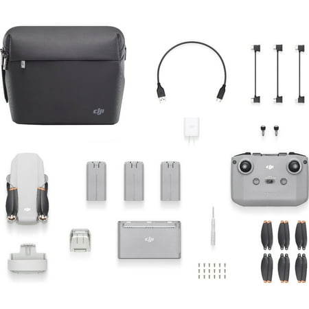 Open Box DJI Mini 2 Fly More Combo Ultralight Foldable Drone, 3-Axis Gimbal 4K Camera, 12MP Photos, 31 Mins Flight Time, OcuSync 2.0 10km HD Video Transmission, QuickShots, CP.MA.00000306.01