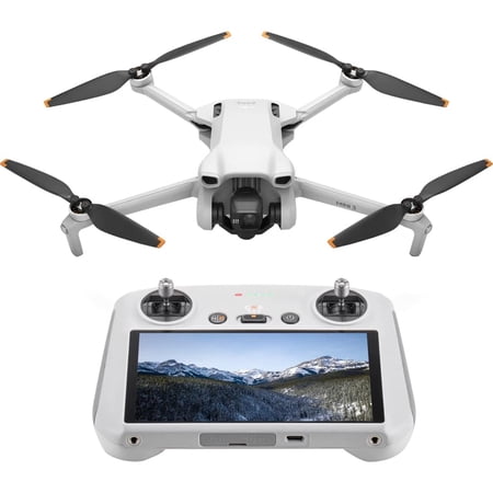 Open Box DJI Mini 3 (DJI RC) - Lightweight and Foldable Mini Camera Drone with 4K HDR Video, 38-min Flight Time, True Vertical Shooting, and Intelligent Features