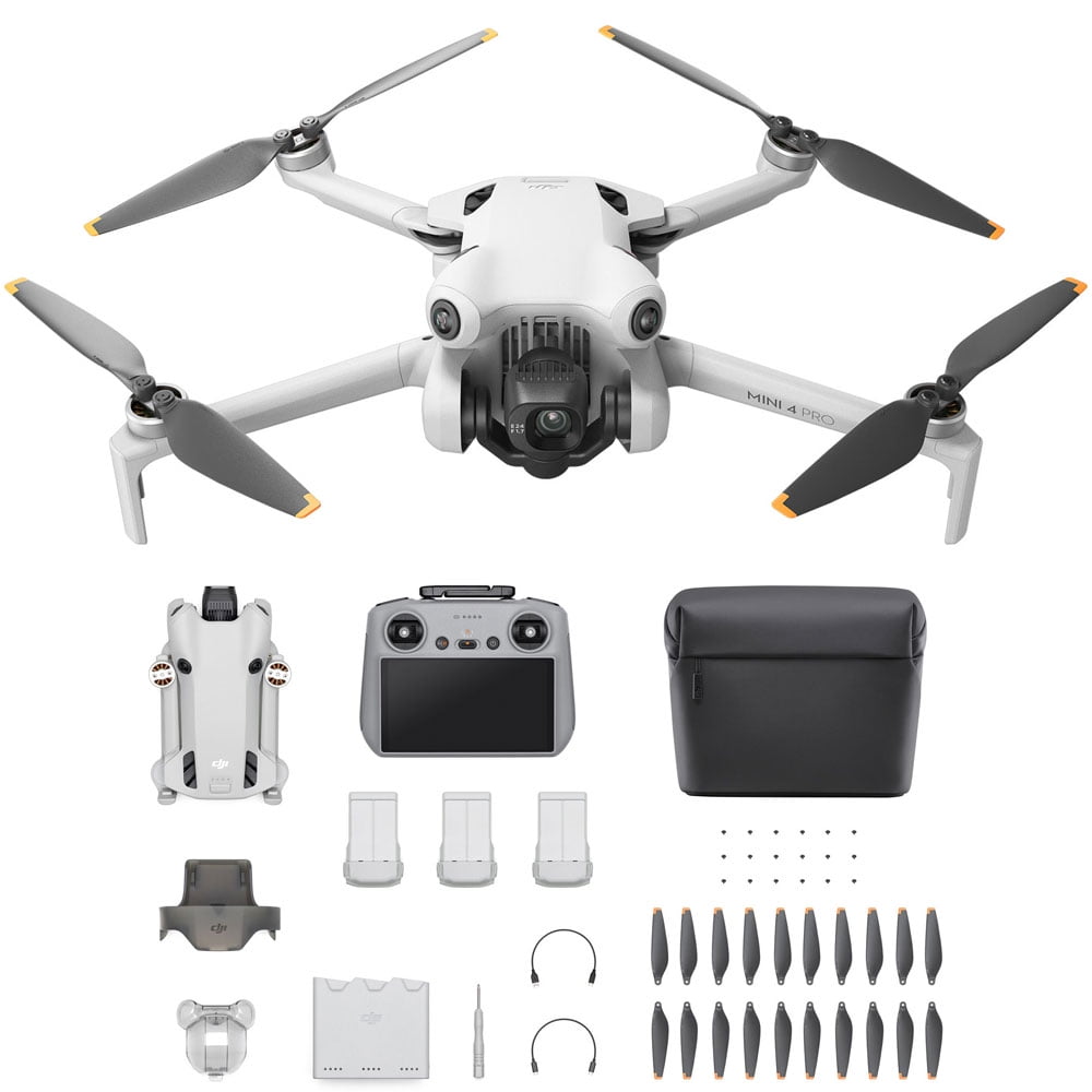 Remote Controller), 2 Mini Folding DJI RC Extra More 45-Min Batteries Mini-Drone Combo 4 Pro Video Plus Intelligent (Screen with Open Fly HDR 2 DJI Box Plus 4K Camera, with Flight for