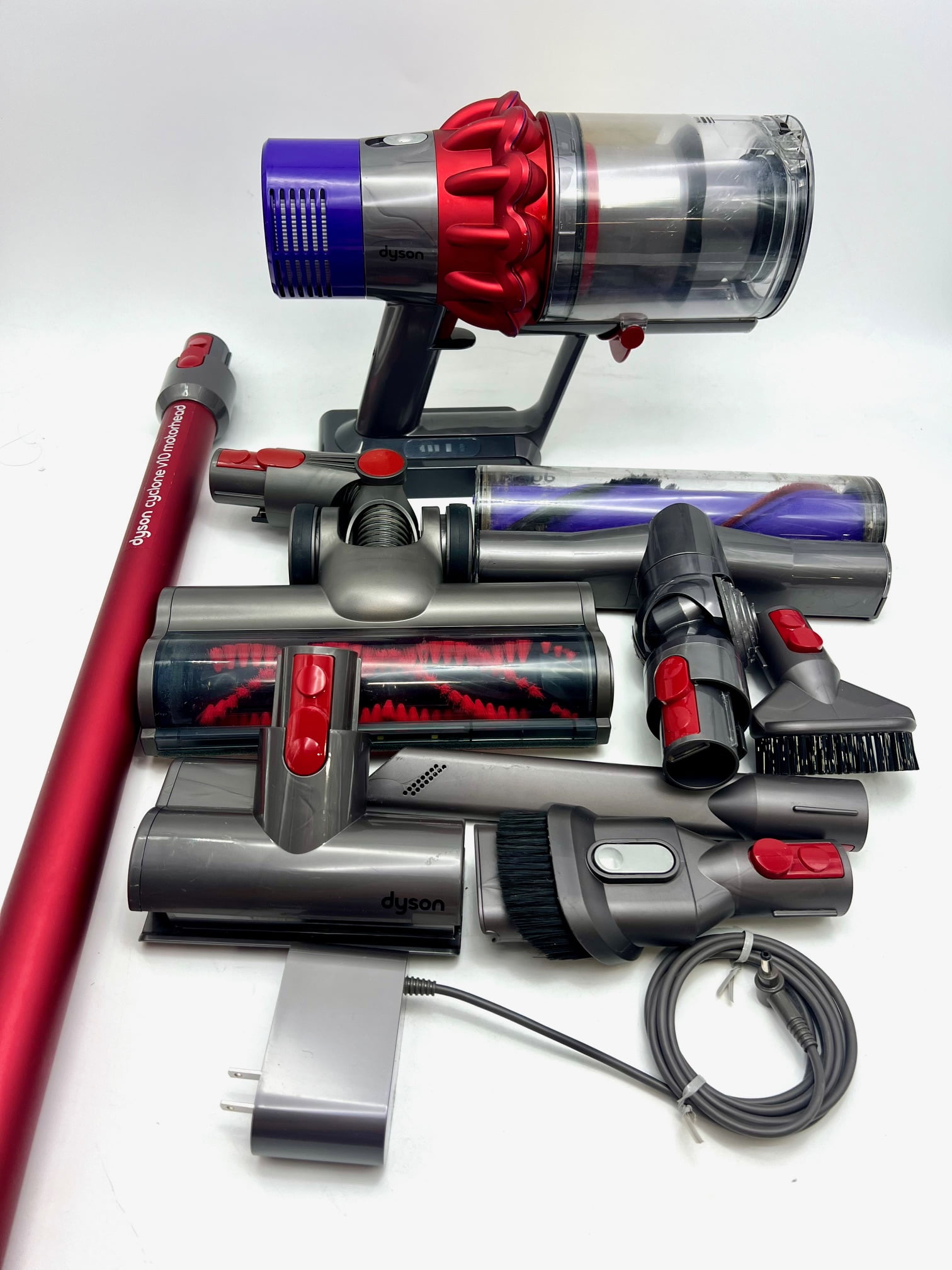 Open Box Dyson Cyclone V10 Motorhead Cordless Stick Vacuum 24439301 PURPLE/RED