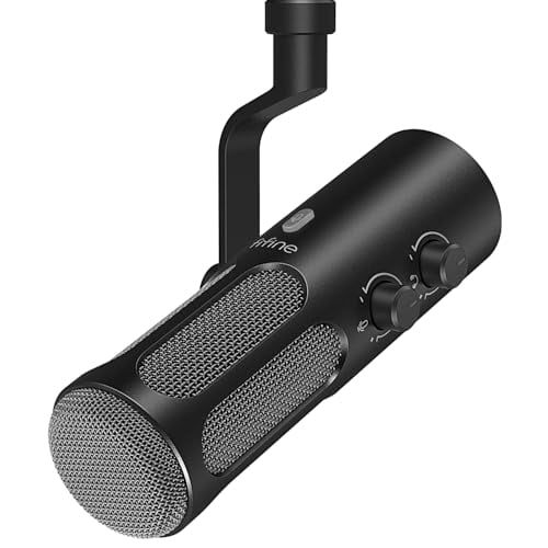 Black Metal Unidirectional USB/XLR Dynamic Microphone