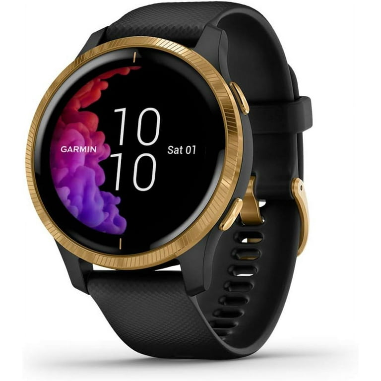 【美品】Garmin ガミン Venu SQ Music (0313) Garmin Venu Sq Fitness Smartwatch, GPS, Light Gold Aluminum