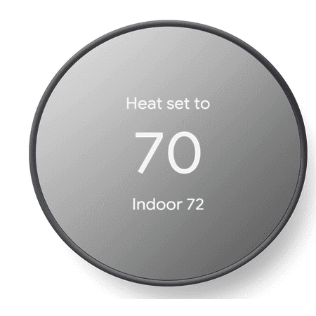 Open Box Google Nest Smart Programmable Wifi Thermostat - Charcoal GA02081-US