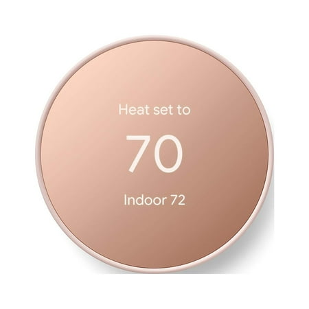 Open Box Google Nest Smart Programmable Wifi Thermostat for Home GA02082-US - Sand