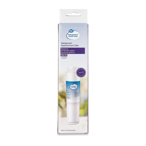 Open Box Great Value GE GSWF, 100749-C, 100810/A, 238C2334P001, Kenmore 46-9914 Refrigerator Water Filter Replacement, 1 Pack