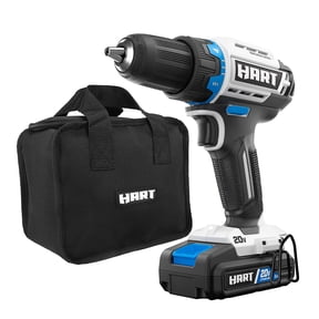 Open Box HART 20-Volt Cordless Brushless 1/2-inch Drill/Driver Kit and 10-inch Storage Bag (1) 2Ah Lithium-Ion Battery
