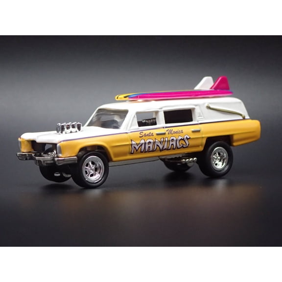 Open Box HAULIN CADILLAC HEARSE DRAGSTER SURFING 1:64 SCALE COLLECTIBLE DIECAST MODEL CAR