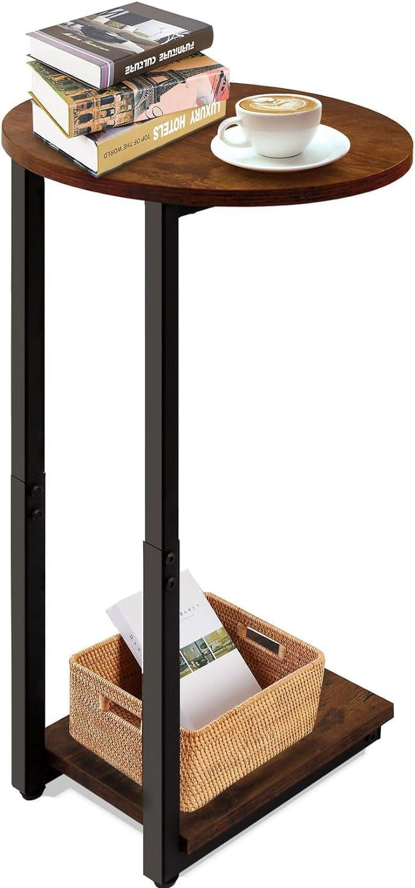 Open Box Handwell CShaped End Table Snack Side Table for Couch End