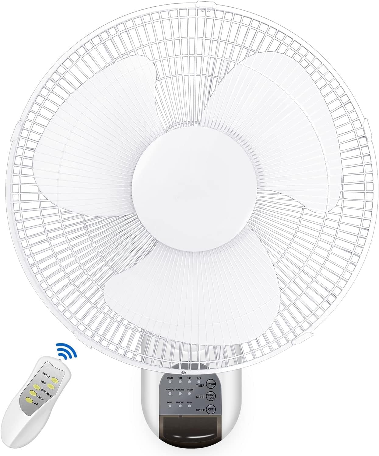 Open Box HealSmart 16-Inch Digital Wall Mount Oscillating Fan ...