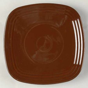 Open Box Homer Laughlin Fiesta Chocolate (Intro 2008) Square Luncheon Plate 7385519