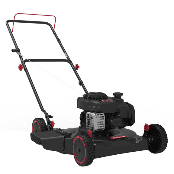 Open Box Hyper Tough 20" 125cc Gas Powered Walk-Behind Push Lawn Mower with Briggs & Stratton Engine, Black