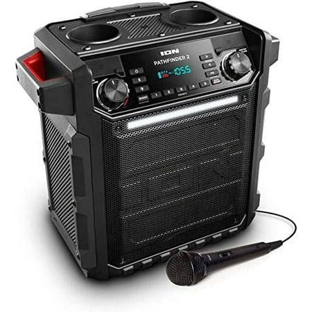 Open Box Ion Pathfinder 2 Rugged Bluetooth Portable Speaker Microphone 4336685393 - Black