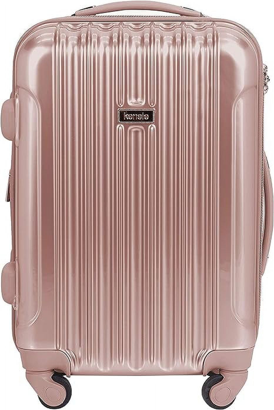 Open Box Kensie Women's Alma Hardside Spinner Luggage Rose Gold 20 Inch