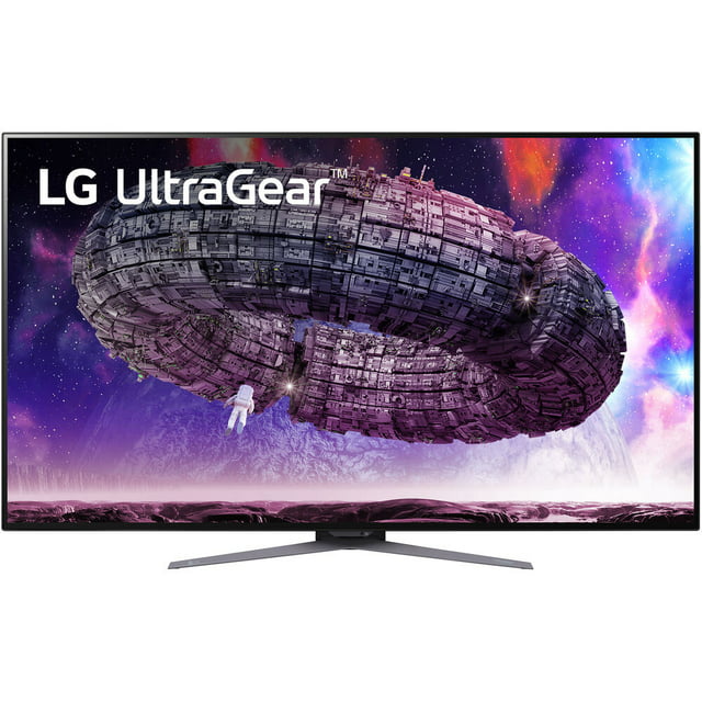 Open Box LG 48GQ900-B 48" Ultragear UHD OLED Gaming Monitor with Anti-Glare, 1.5M : 1 Contrast Ratio & DCI-P3 99% (Typ.) w/ HDR 10.1ms (GtG) 120Hz Refresh Rate, HDMI 2.1 with 4-Pole Headphone Out