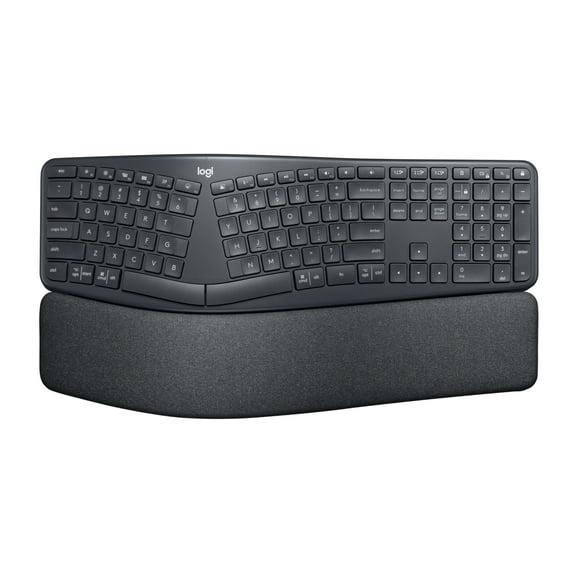 Open Box Logitech ERGO K860 Split Bluetooth Ergonomic Keyboard, Black
