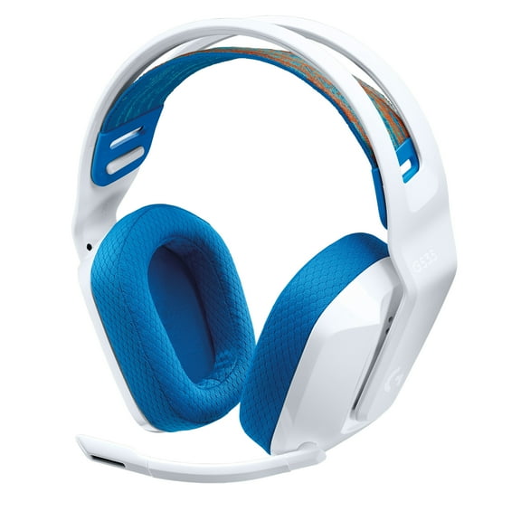 Open Box Logitech G535 Lightspeed Wireless Gaming Headset, Plug & Play, USB Connection, White