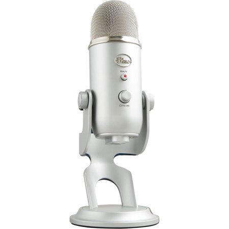 Open Box Logitech for Creators Blue Yeti USB Microphone for Gaming 988-000103 - Silver