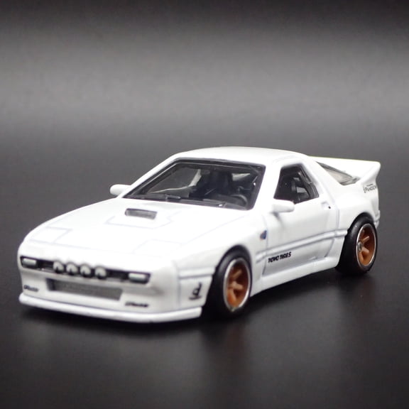 Open Box MAZDA RX7 FC PANDEM JDM WHITE 1:64 SCALE COLLECTIBLE DIORAMA DIECAST MODEL CAR