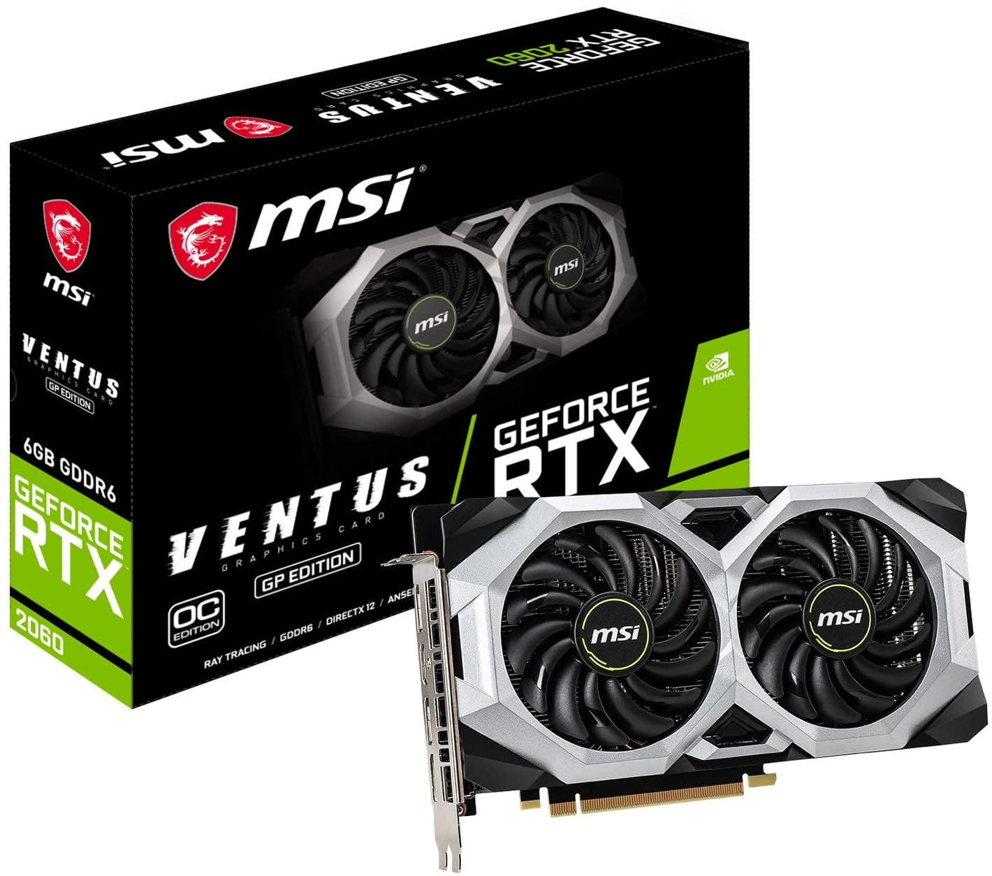 Open Box MSI GeForce RTX 2060 VENTUS 6GB GEFORCE RTX 2060 VENTUS